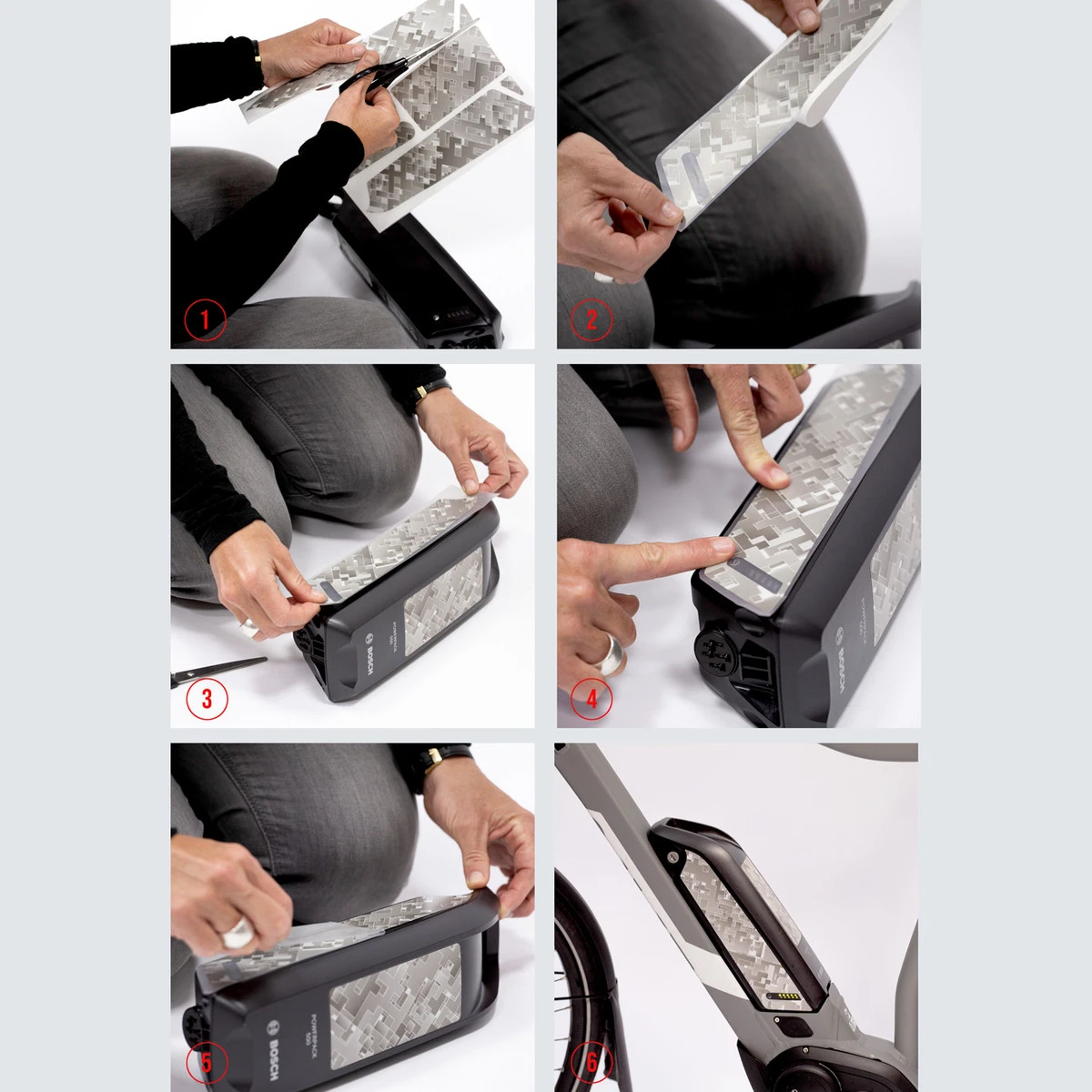 FAHRER Reflective Battery Kit - Reflective Sticker Set For Bosch PowerPack 5 FAHRER Reflective Battery Kit - Reflective Sticker Set For Bosch PowerPack – Bild 5