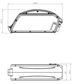 E-Bike Vision - EBV E-Bike Battery, Compatible To Bosch Classic Line 36 V Downtube -Bosch Verkaufsgeschäft ebv bosch classic line size