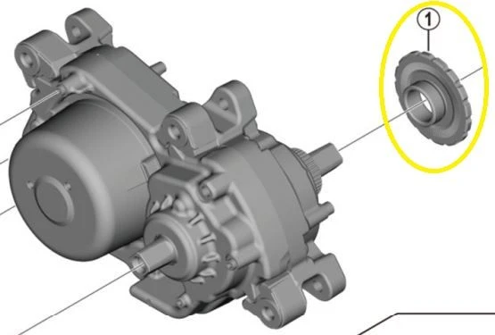 SHIMANO Lock Ring For STEPS Drive Unit DU-E5000 1 SHIMANO Lock Ring For STEPS Drive Unit DU-E5000