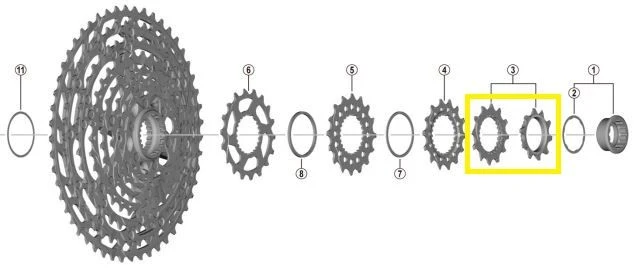 SHIMANO Sprocket For 12-speed Cassettes XTR | XT | SLX | DEORE 10+12 Teeth 1 SHIMANO Sprocket For 12-speed Cassettes XTR | XT | SLX | DEORE 10+12 Teeth