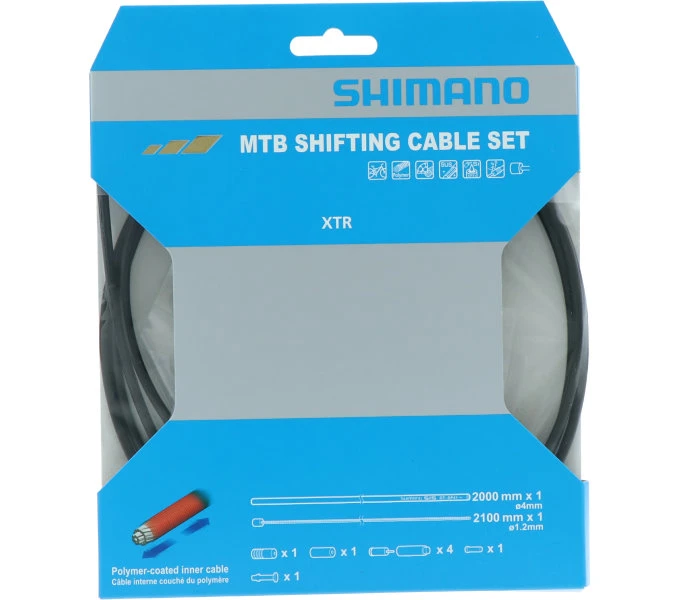 SHIMANO XTR Shift Cable Set MTB Polymer-coated 1 SHIMANO XTR Shift Cable Set MTB Polymer-coated