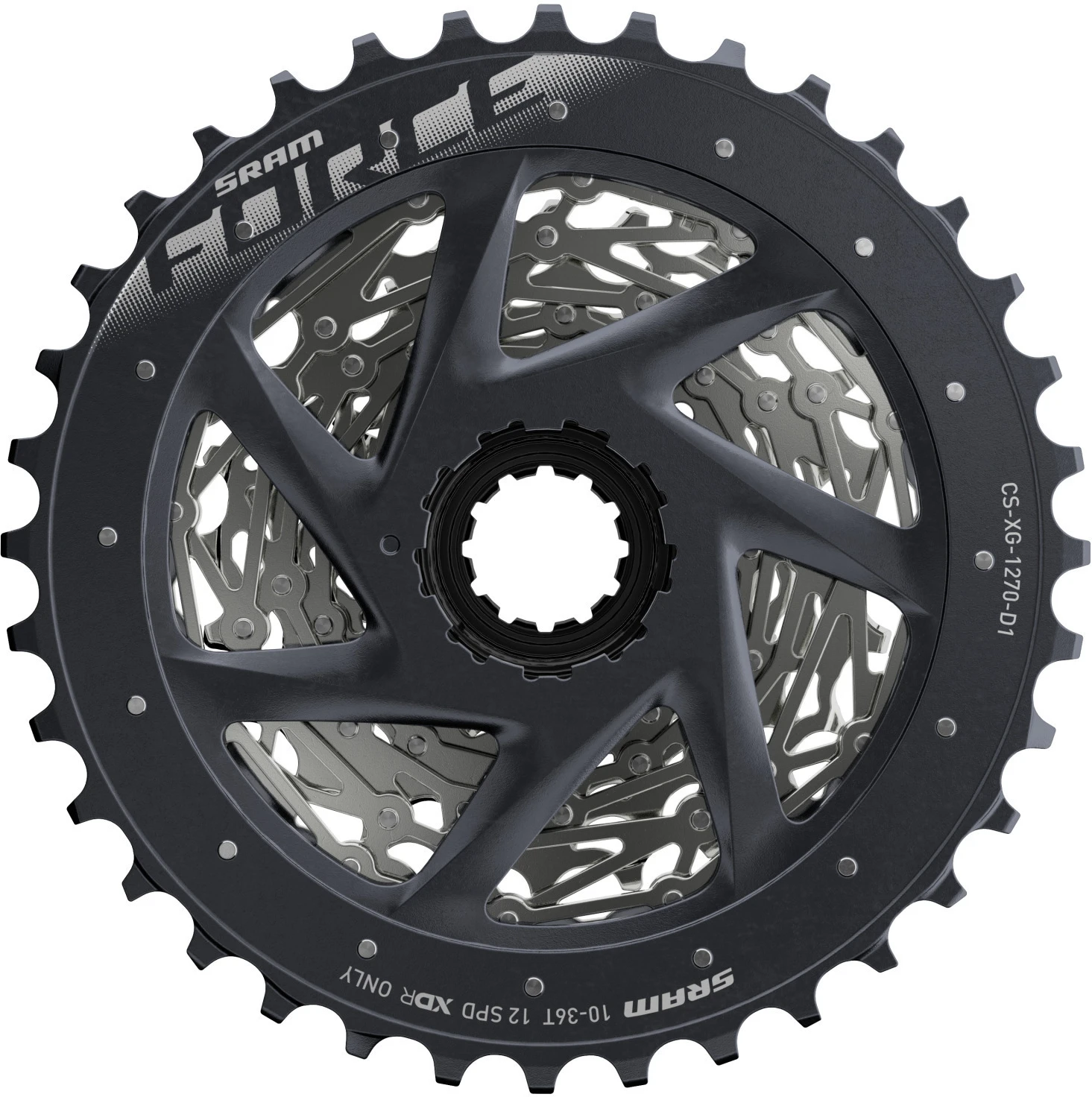 SRAM XG-1270 Cassette 12-speed 10-36 Teeth 2 SRAM XG-1270 Cassette 12-speed 10-36 Teeth – Bild 2