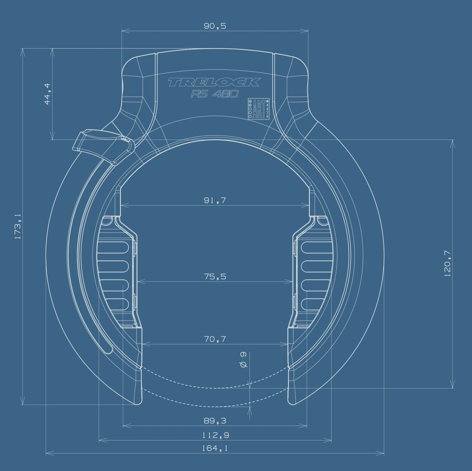 Trelock Rahmenschloss RS 480 XL 3 Trelock Rahmenschloss RS 480 XL – Bild 3
